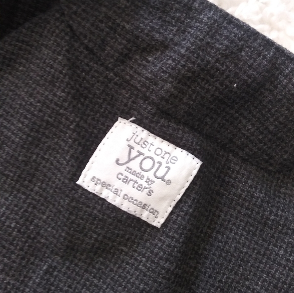 Carter's Dressy Infant Boy Vest Dark Gray Tuxedo 12 Months Size - Picture 5 of 16